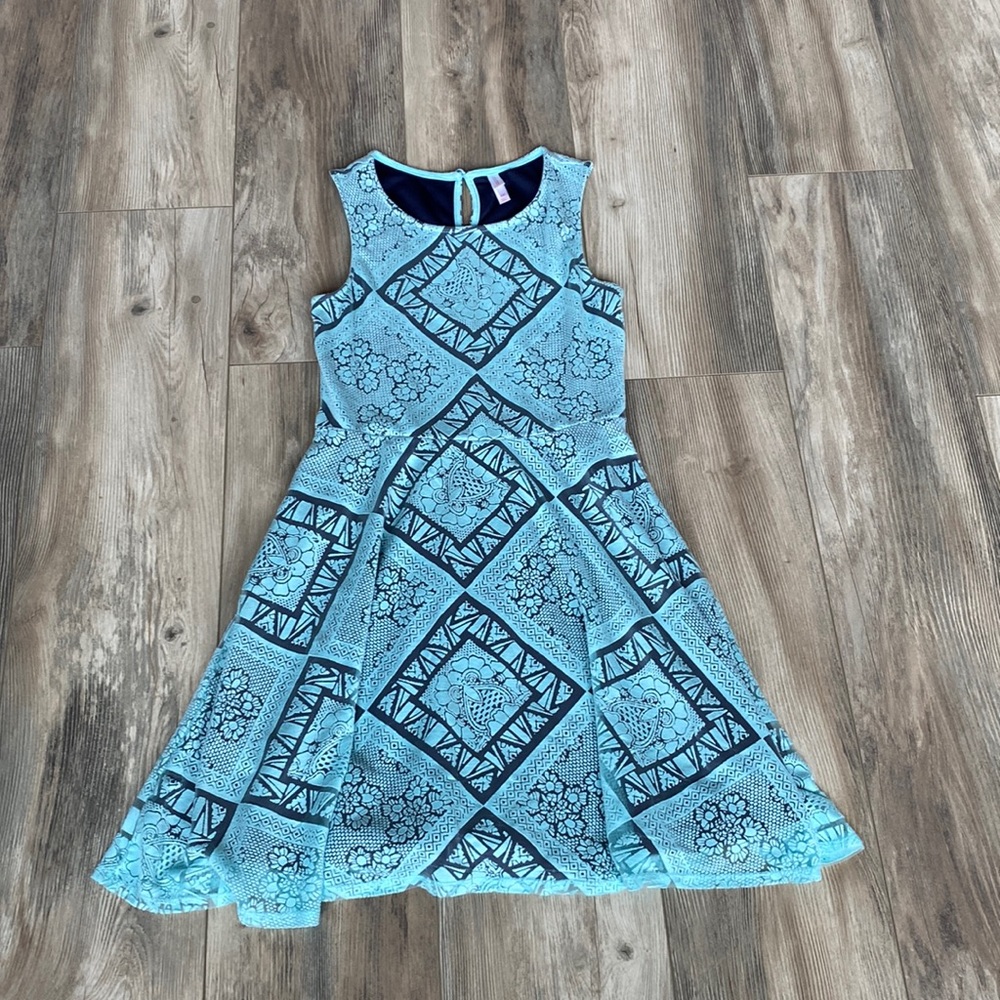 Women’s Aqua/Navy Xhilaration Dress, Size S